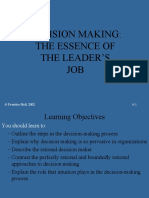 Decision Making: The Essence of The Leader'S JOB: © Prentice Hall, 2002 6-1