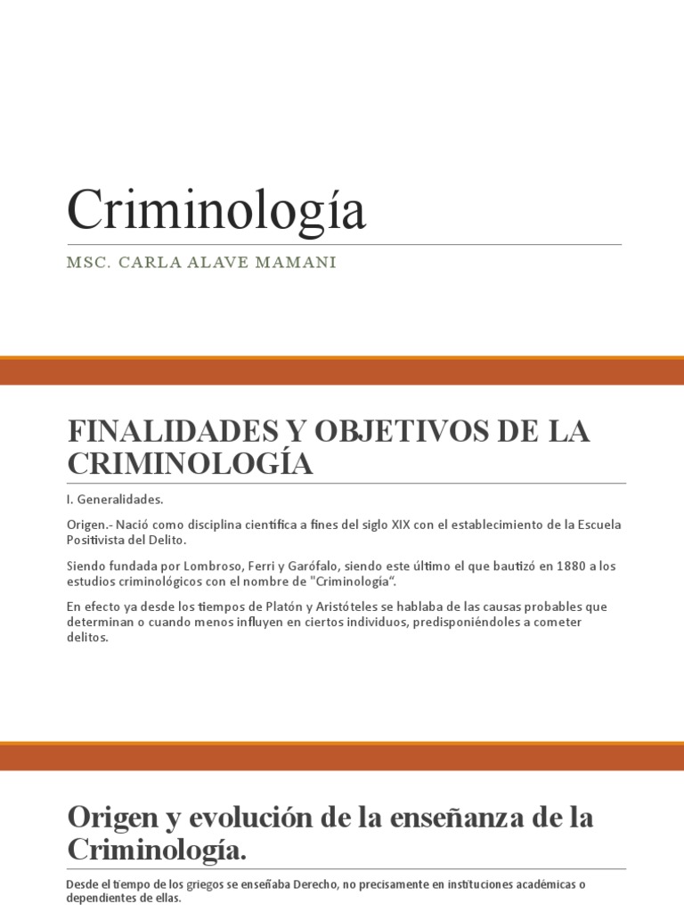 Criminología Diapositivas | PDF | Psicosis | Criminología
