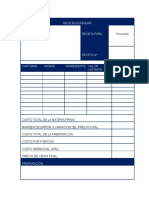 RECETA ESTÁNDAR FORMATO Formato