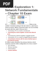 CCNA Exploration 1: Network Fundamentals - Chapter 10 Exam