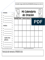 Calendario de Oración Niños