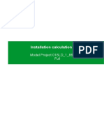 Installation calculation report for Model Project 01SLD_1_860_6481