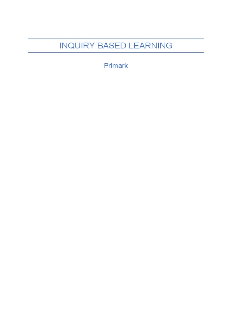 Inquiry Based Learning - Edited | PDF | Retail | Artificial Intelligence
