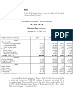 Financial analysis of Petrolimex's 2019-2020 balance sheets
