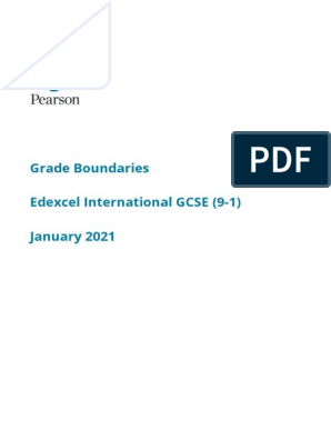 Grade Boundaries Edexcel International GCSE (9-1) January 2021, PDF, Schools