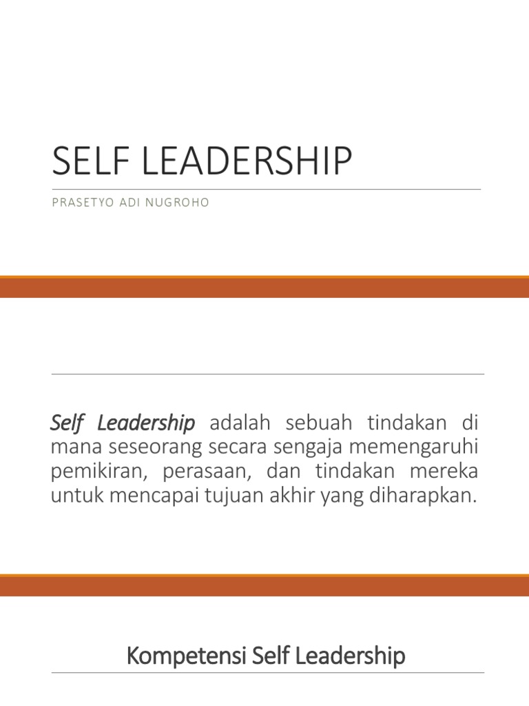 Memahami Self Leadership dan Kompetensinya | PDF | Karier ...