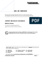 Instrucciones de servicio cierres mecánicos