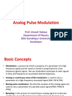 Analog Pulse Modulation: Prof. Umesh Yadava Department of Physics DDU Gorakhpur University Gorakhpur
