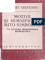 Oisteanu Andrei Motive Si Semnificatii Mito Simbolice in Cultura Traditionala Romaneasca 1989
