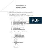 Social Science Class Viii WORKSHEET-1-Map Work