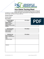 Insurance Claims Tracking Sheet 