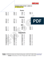 Uttar Pradesh Ntse Stage 1 (2020-21) Sat Answer Key