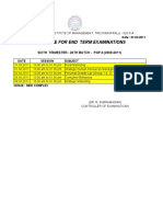 Exam Timetable