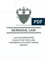 Golden Notes 2019 - Remedial Law