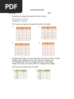 SOAL Kelas 3 MATEMATIKA DATA DALAM TABEL | PDF