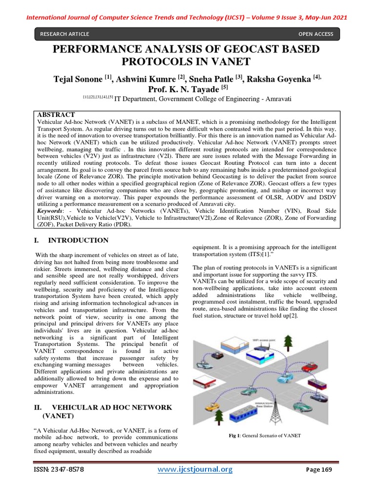 Geocast Protocols in VANET Performance Analysis | PDF | Routing ...