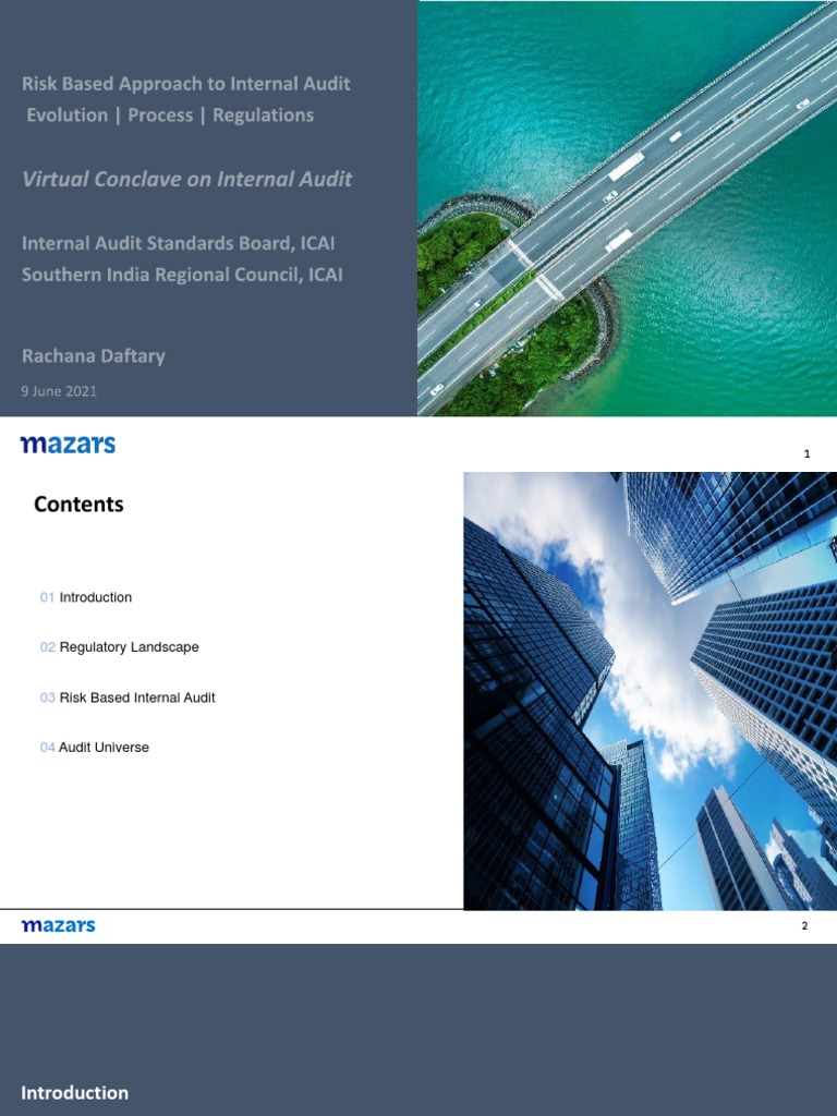 01) Risk Based Internal Audit - CA. Rachana Daftary | PDF | Internal ...