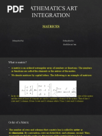 Mathematics Art Integration Matrix