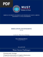 Lecture 3 - Water Sector Challanges