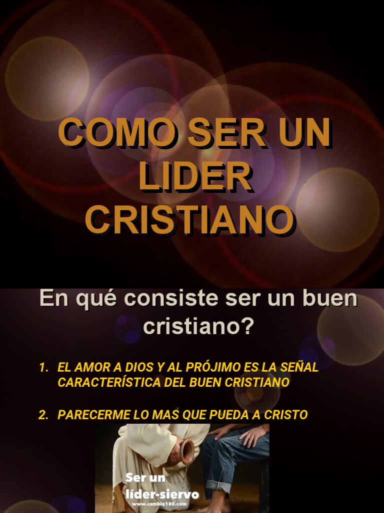 Cómo ser un buen líder cristiano | PDF | Liderazgo | Jesús
