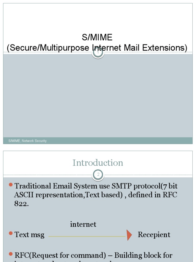 S/Mime (Secure/Multipurpose Internet Mail Extensions) | PDF | Public ...