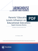 Parents Educational Levels Influence On Child Educational Outcomes.20Jan06.Final