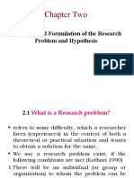 Chapter Two: Defining and Formulation of The Research
