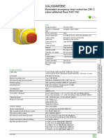 Product data sheet for XALK84W3BE illuminated emergency stop control box