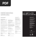 Download Mathaf Summer Internships 2011 by mathafmodern SN51366919 doc pdf