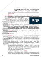 Minimum amount of physical activity for reduced mortality and extended life expectancy ...