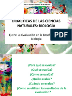 Didácticas de Las Ciencias Naturales: Biología: Eje IV: La Evaluación en La Enseñanza de La Biología