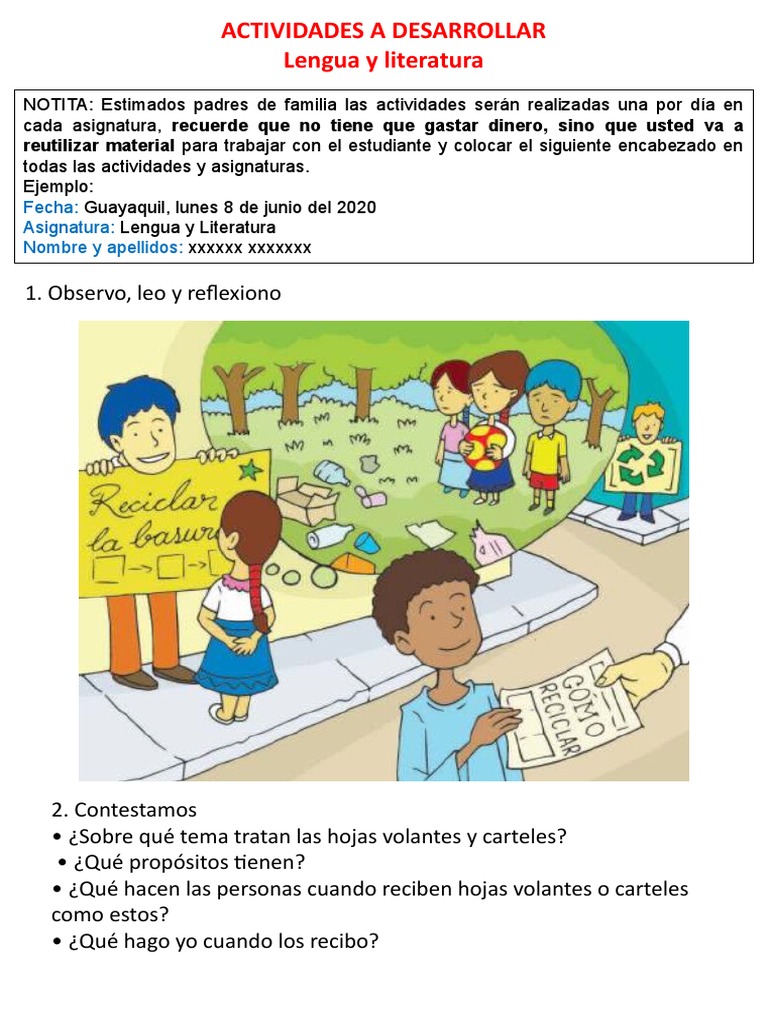 Actividades de Lengua y Literatura para Niños | PDF
