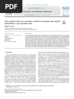 Socio - Cognitive Biases Are Associated To Belief in Neuromyth and Cognitive Enhancement