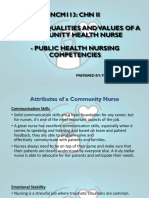 Positive Qualities and Values of A Community Health Nurse, Public Health Nursing Competencies