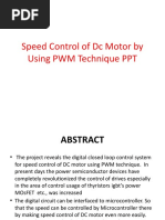 Speed Control of DC Motor by Using PWM Technique