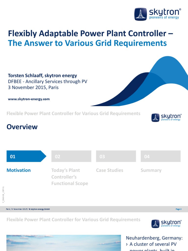 Flexibly Adaptable Power Plant Controller The Answer To Various