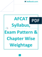 AFCAT Syllabus, Exam Pattern & Chapter Wise Weightage