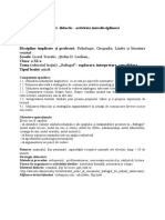 Proiect - Didactic - X - Baltagul - Interdisciplinar