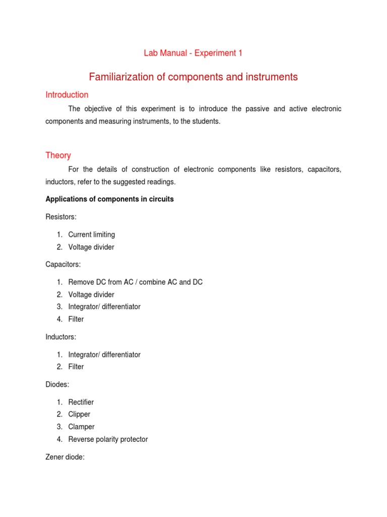 Familiarization with Electronic Components | PDF | Bipolar Junction ...