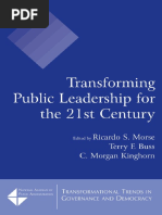 Transforming Public Leadership For The 21st Century (Transformational Trends in Governance - Democracy)