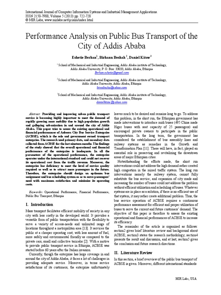 Performance Analysis On Public Bus Trans | PDF | Bus | Public Transport