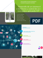 Desarrollo de Un Sistema D e Monitoreo y Control de Un I Nvernadero Aplicando IOT