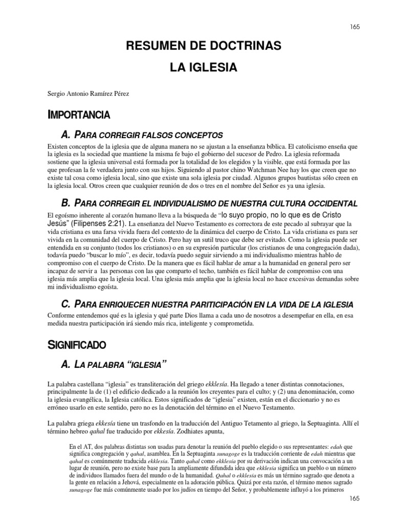 Resumen de La Doctrina de La Iglesia | PDF | Iglesia cristiana | San Pedro