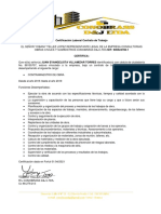Certificado Laboral Juan Evangelista