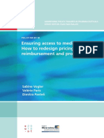 Ensuring Access To Medicines: How To Redesign Pricing, Reimbursement and Procurement?