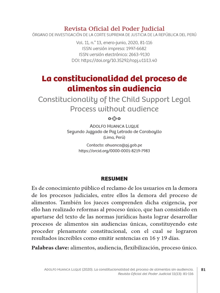 Proceso de Alimentos | PDF | Demanda judicial | Sentencia (ley)