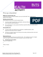 Learning Activity: Pre-Op Checklist