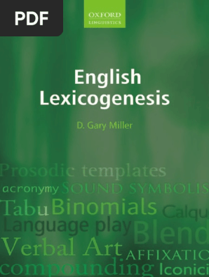 Miller D Gary English Lexicogenesis | PDF | Lexicology | Grammar