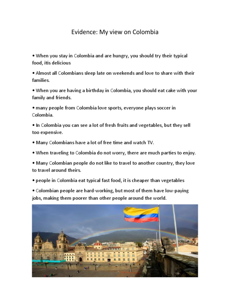 Evidence: My View On Colombia | PDF