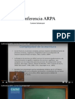 Conferencia ARPA ESCRITURA